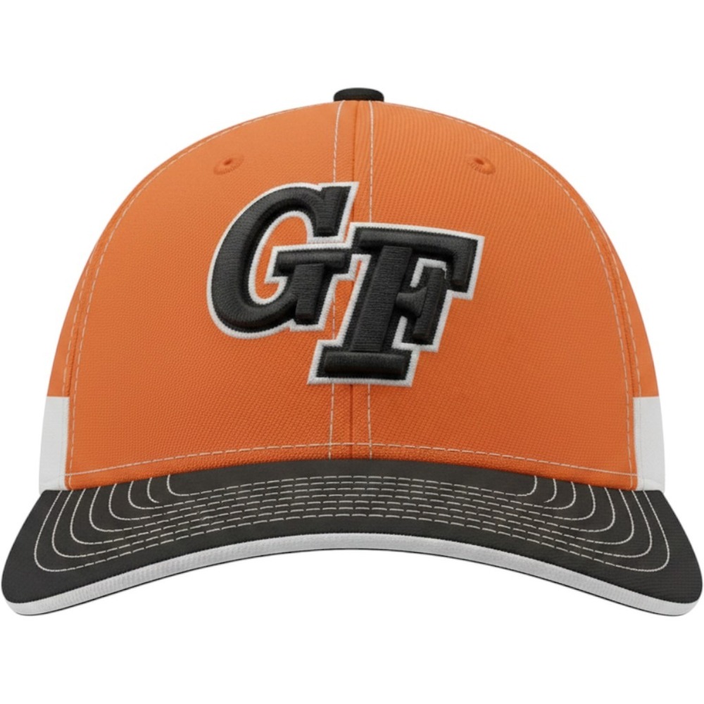 Pacific Headwear 404M Cal Ripken Baseball Hat Orange White Mesh Trucker L-XL